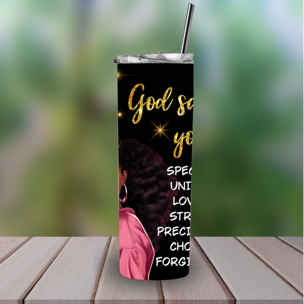 Celebrate Your Strength with the 'God Says You Are' Black Girl Tumbler