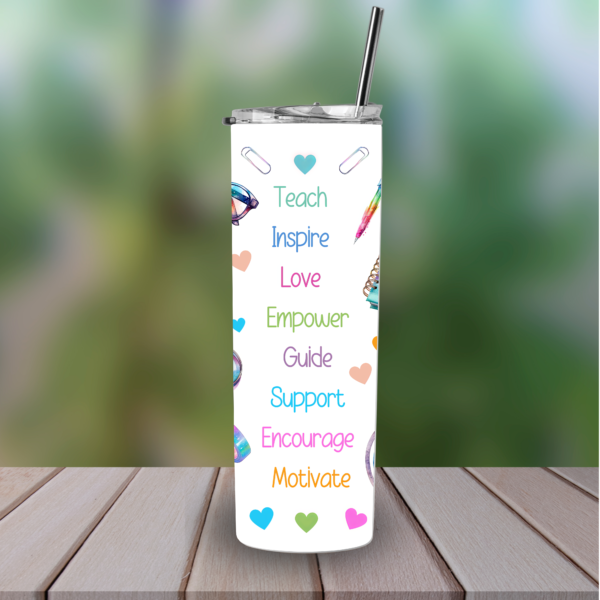 Elevate Your Day with Our Teachers Inspirational Tumbler