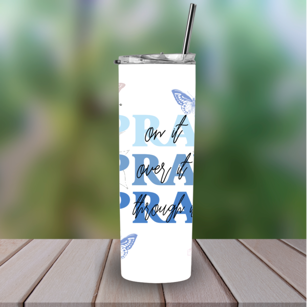 Stay Hydrated with Our Prayer-Inspired 20oz Skinny Insulated Tumbler